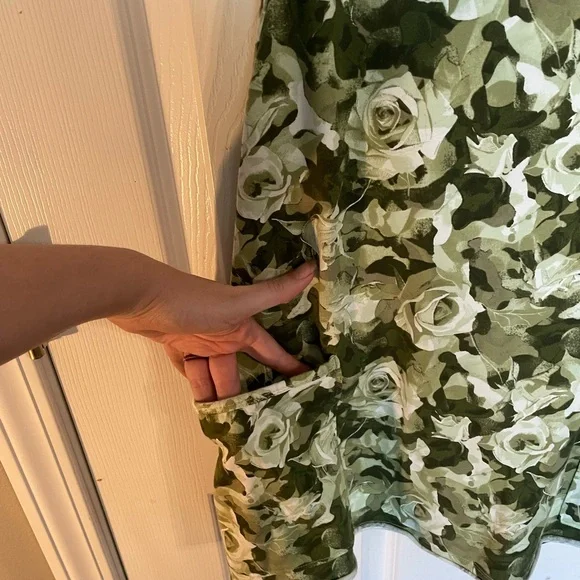 FP Movement by Free People Green and White Floral Hotshot mini dress - Picture 2 of 7